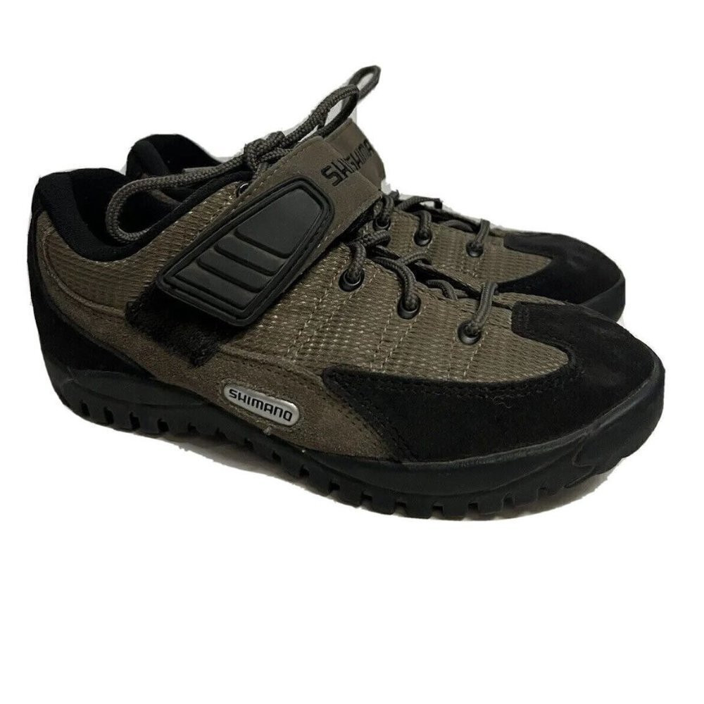 Shimano 038W Womens Lace Up Hook & Loop Mountain Bike Cycling Sneaker Shoes US 5